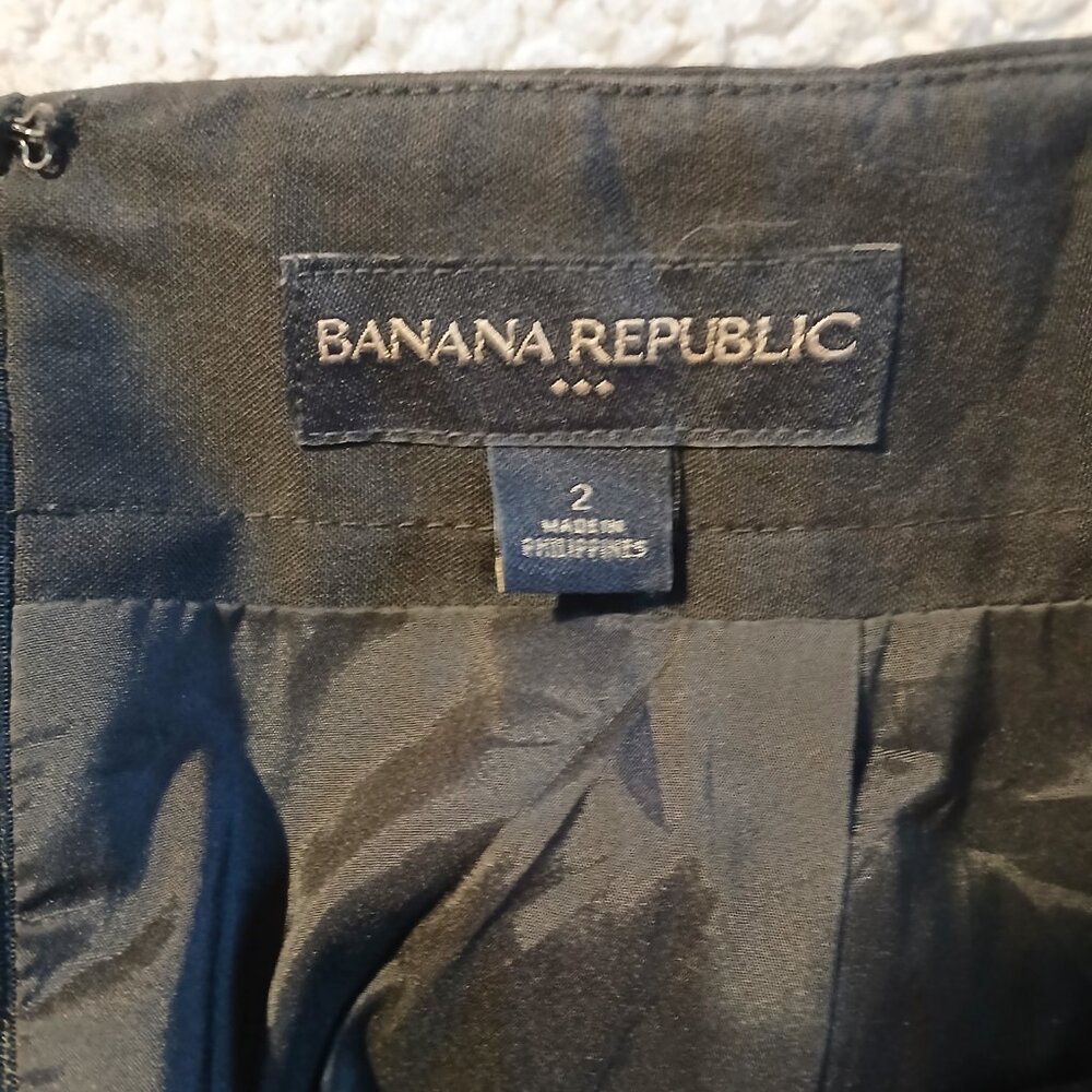 Banana Republic Factoty Women's Black Pencil Skirt SZ2 GUC - Picture 6 of 7